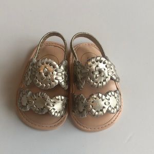 Jack Rogers Baby Lauren Sandal in Platinum
